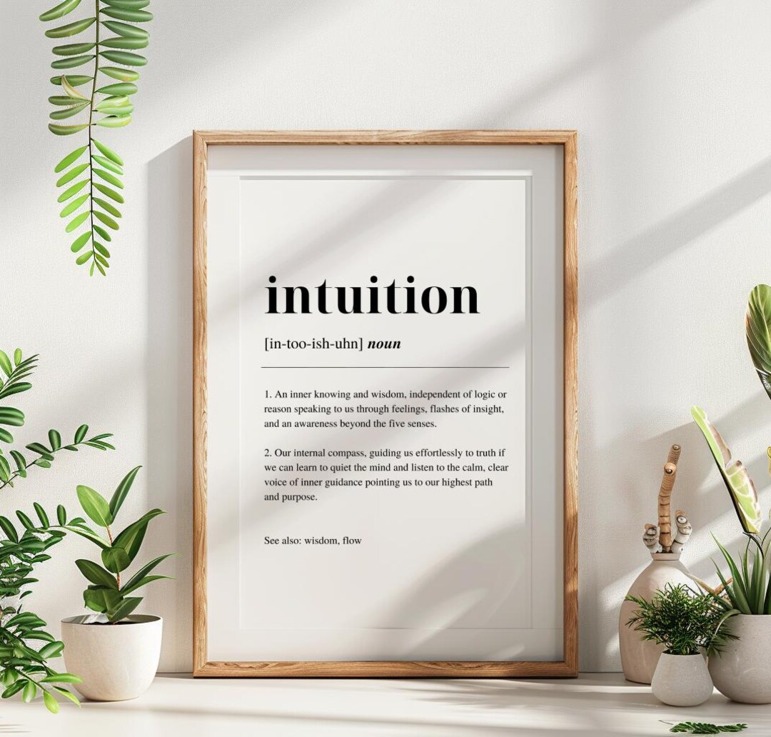 Intuition Definition Digital Art Print – Downloadable Spiritual Wall ...