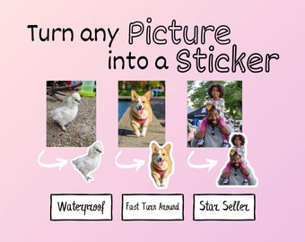 Custom Stickers, Personalized Sticker, Custom Vinyl Stickers, Your Pictures as Stickers, Waterproof,  Individual Sticker, Laptop Sticker