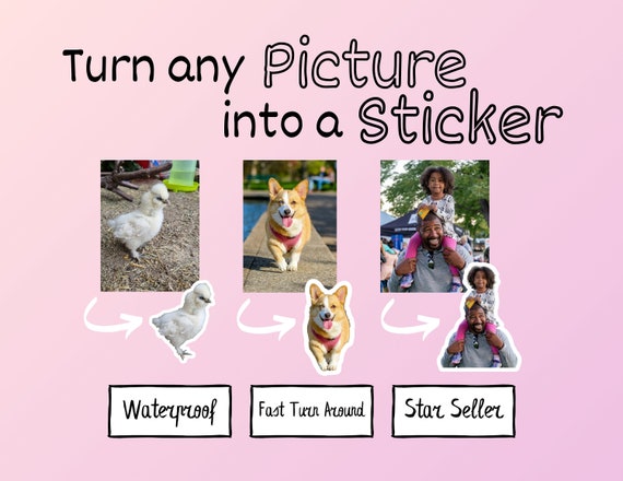 Custom Stickers, Personalized Sticker, Custom Vinyl Stickers, Your Pictures as Stickers, Waterproof,  Individual Sticker, Laptop Sticker