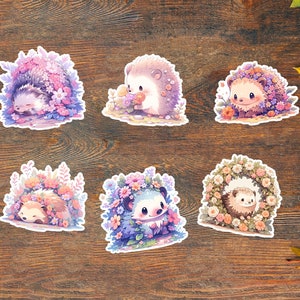 Cute Hedgehog Sticker Set: Embrace Autumn's Whimsy | 6 Adorable Designs | Perfect for Fall Vibes! | Perfect for Journals, Decor & Gifts.