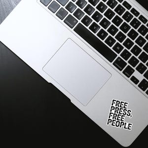 Free Press Free People Vinyl Sticker, Press Freedom First Amendment Decal, Waterproof Journalism Sticker for Laptop Car Bumper Water Bottle image 7