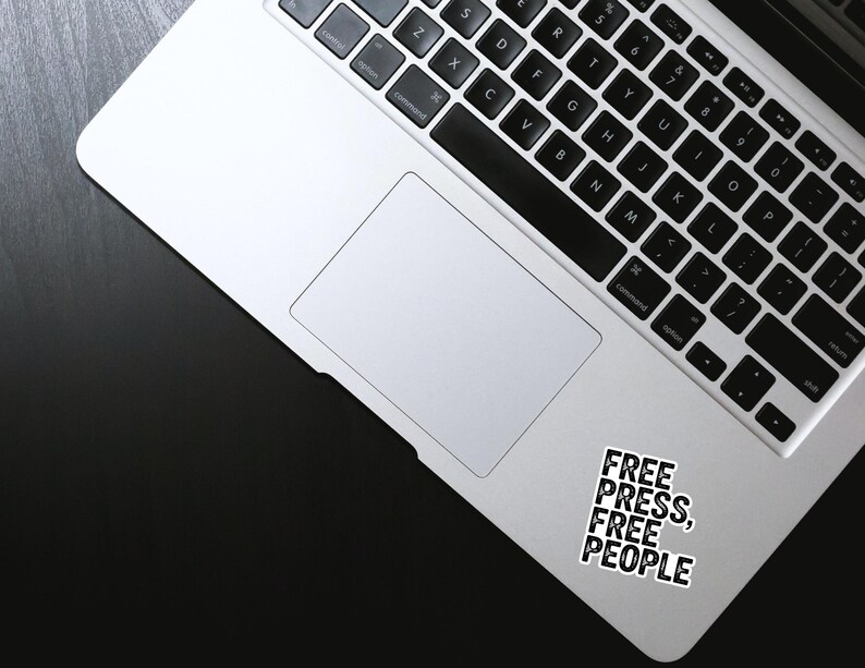 Free Press Free People Vinyl Sticker, Press Freedom First Amendment Decal, Waterproof Journalism Sticker for Laptop Car Bumper Water Bottle image 7