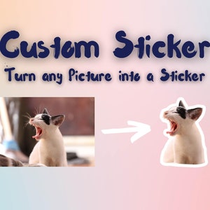 Personalisierter Sticker Individueller Sticker Benutzerdefinierter Sticker Foto Sticker Bild 1