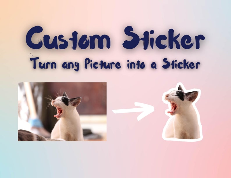 Personalized Sticker Custom Sticker Custom Sticker Photo stickers image 1