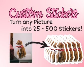 Bulk custom personalized stickers, holographic custom stickers pack for personal or business use