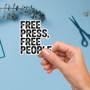 Free Press Free People Vinyl Sticker, Press Freedom First Amendment Decal, Waterproof Journalism Sticker for Laptop Car Bumper Water Bottle image 13