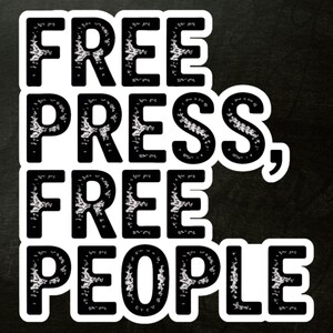 Free Press Free People Vinyl Sticker, Press Freedom First Amendment Decal, Waterproof Journalism Sticker for Laptop Car Bumper Water Bottle image 19