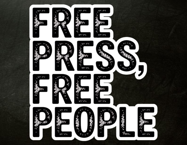 Free Press Free People Vinyl Sticker, Press Freedom First Amendment Decal, Waterproof Journalism Sticker for Laptop Car Bumper Water Bottle image 19
