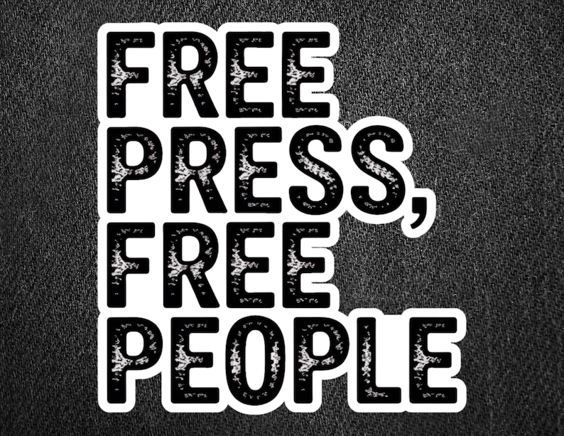 Free Press Free People Vinyl Sticker, Press Freedom First Amendment Decal, Waterproof Journalism Sticker for Laptop Car Bumper Water Bottle image 20