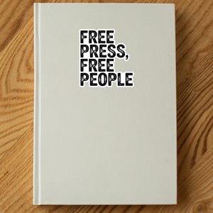 Free Press Free People Vinyl Sticker, Press Freedom First Amendment Decal, Waterproof Journalism Sticker for Laptop Car Bumper Water Bottle image 6