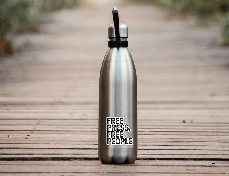 Free Press Free People Vinyl Sticker, Press Freedom First Amendment Decal, Waterproof Journalism Sticker for Laptop Car Bumper Water Bottle image 14