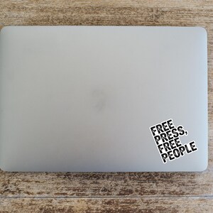 Free Press Free People Vinyl Sticker, Press Freedom First Amendment Decal, Waterproof Journalism Sticker for Laptop Car Bumper Water Bottle image 8