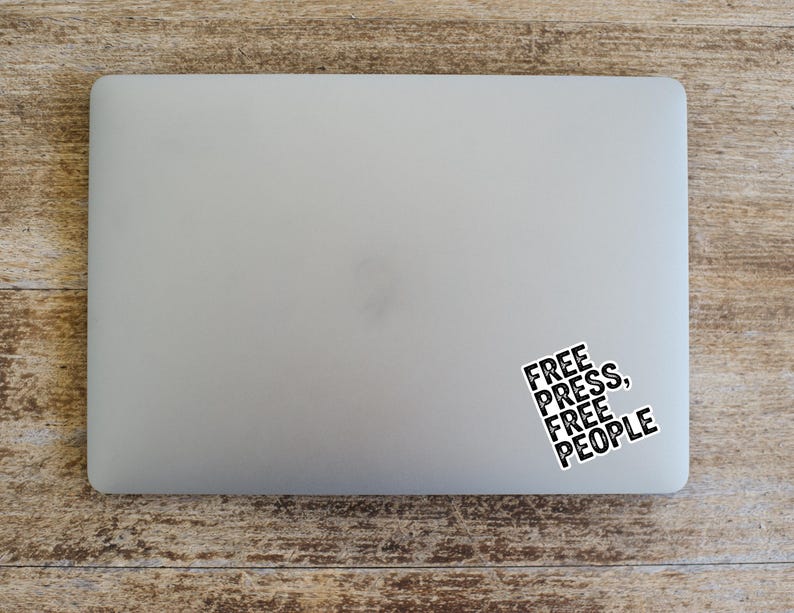 Free Press Free People Vinyl Sticker, Press Freedom First Amendment Decal, Waterproof Journalism Sticker for Laptop Car Bumper Water Bottle image 8