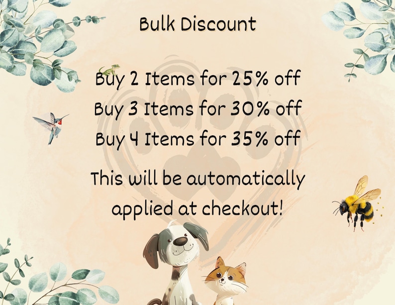 Botanical Fern Pet ID Tag: Engraved Stainless Steel Dog Cat Nature ...