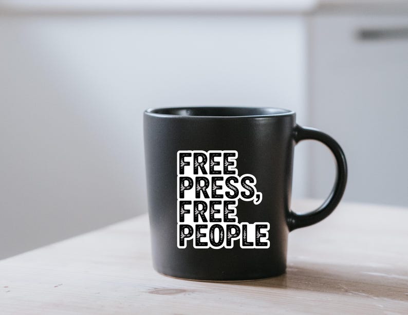 Free Press Free People Vinyl Sticker, Press Freedom First Amendment Decal, Waterproof Journalism Sticker for Laptop Car Bumper Water Bottle image 10