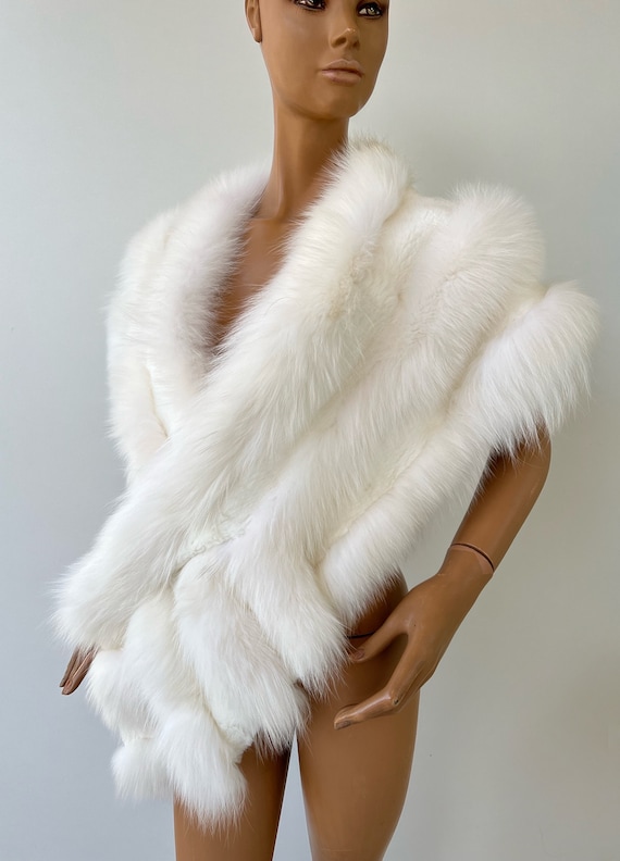 Scialle Sciarpa In Pelliccia Sintetica Elegante Stola In Pelliccia