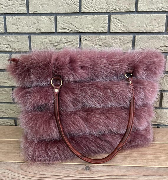 Sac à Main Femme Marron Avec Motif Renard Rouge - Neuf Avec étiquettes, Mode Fashion