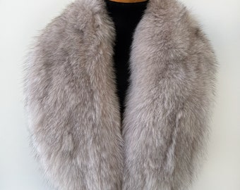 Fox fur collar, Real fur collar, Luxury fur collar, Fox fur scarf, Men's fur collar, Fur accessory, Fur collar for coat, Womens fur collar