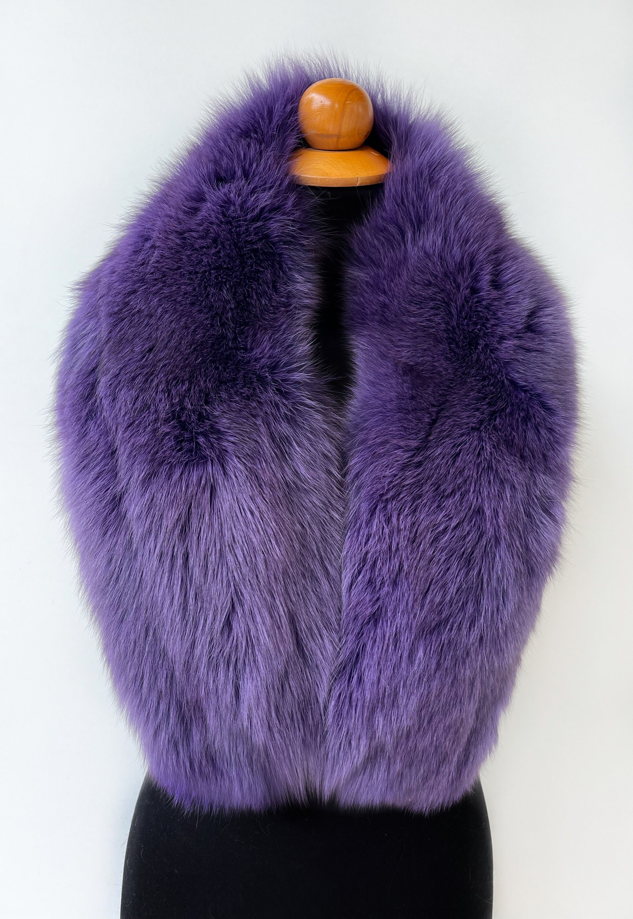 Purple Fox Fur Collar Real Fur Collar Purple Fox Fur Scarf Purple Fur Accessory Luxury Purple Fur for Coat Men s Women s Purple Fur Etsy Canada