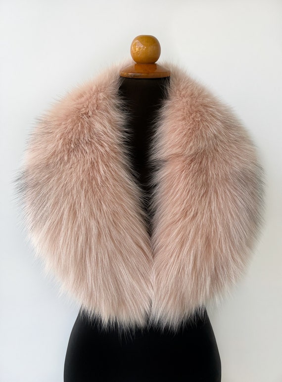 Light Pink Detachable Fur Collar Pink Fox Fur Collar for Coat Real Fur Collar Luxury Pink Fur for Coat Pink Women s Fur Collar for Coat Etsy UK