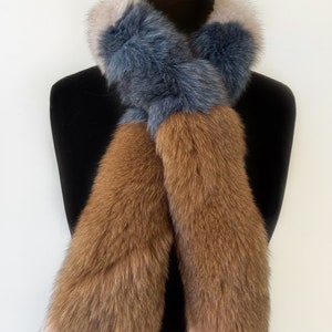 Fur scarf, Winter fur scarf, Luxury fur accessory, Fox fur scarf, Real fox fur scarf, Women&#39;s luxury fur scarf, Men&#39;s fur scarf