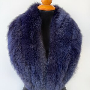 Blue Fur Collar Etsy