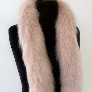 Abnehmbarer Pelzbesatz für Kapuze, Echter Fuchspelzstreifen, Abnehmbarer Pelz für Jacke, Echter Fuchspelz für Mantel, Fuchspelz Streifen, Kapuze flauschiger Pelzstreifen