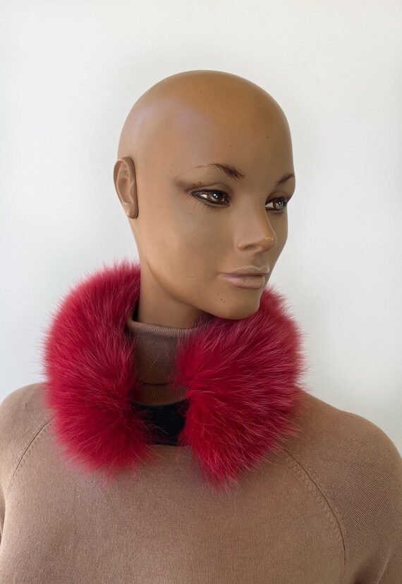 Handmade Red Fox Fur Headband: Luxury Winter Ear Warmer - Etsy display picture 1