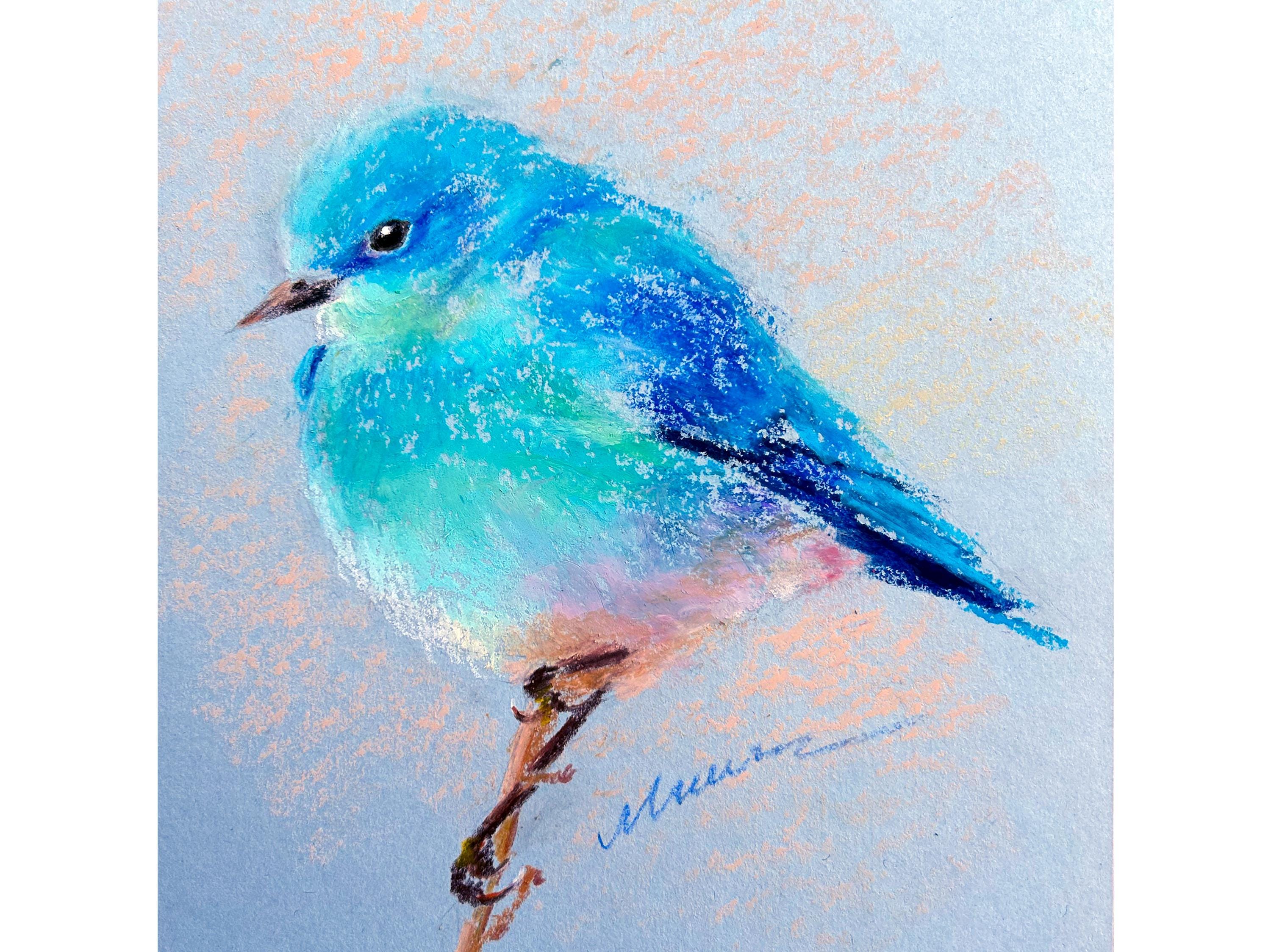 Bluebird Painting Original - Etsy