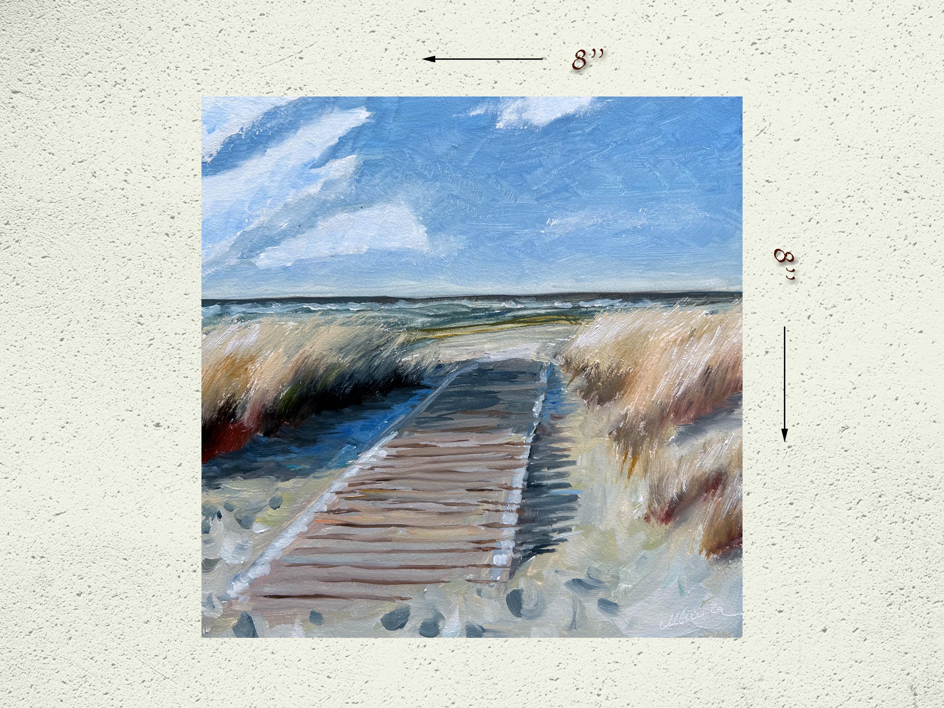 カリフォルニアビーチペインティング オリジナルポイントレイズアート