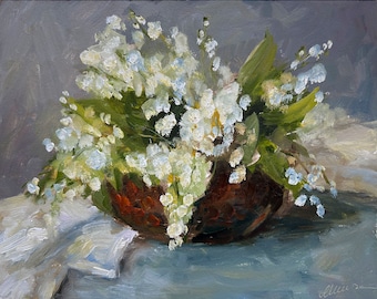 タンポポの絵画 オリジナル ワイルドフラワーアート 花の壁飾り 花柄