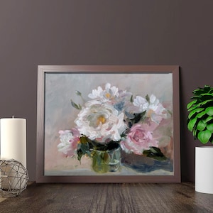 white flower painting