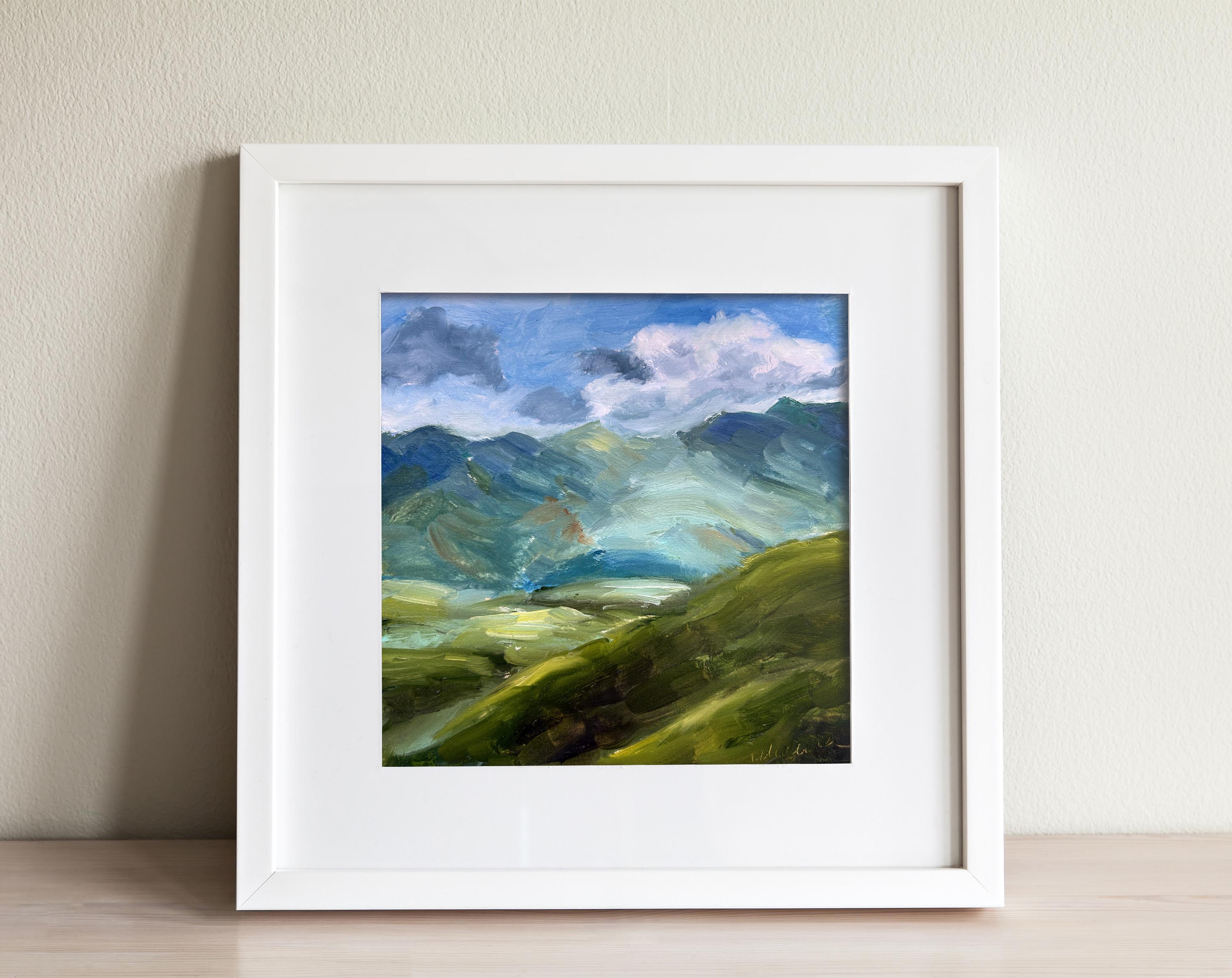 Green Hills Painting ORIGINAL Vermont Art Mountain Valley Oil