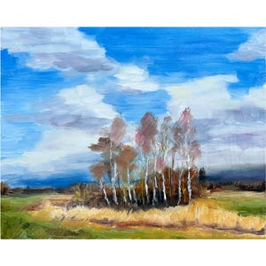 Original Oil Painting: Colorado Aspen Birches Landscape - 8&#39;&#39;x10&#39;&#39;