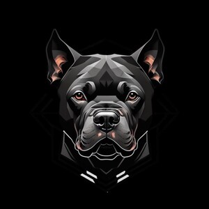 Realistic black pitbull