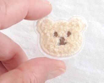Teddy bear head iron-on patch, iron-on patch, sticker, gift