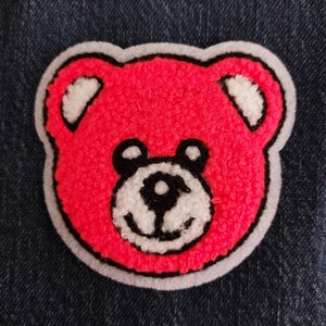 Fluffy bear, iron-on picture, patch, iron-on patch, sticker