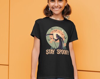 Stay Spooky Grim Reaper Halloween Tee Shirt