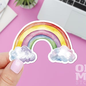 Rainbow Sticker, Watercolor Sticker, LGBTQ Sticker, |Pride Sticker, Laptop Sticker