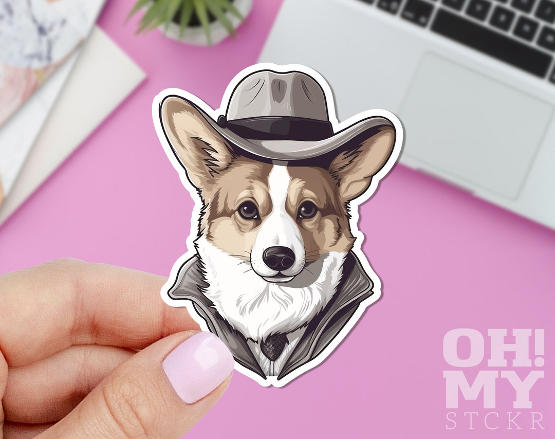 Labratory Corgi Sticker Corgi Dog Sticker, Animal Sticker, Pet Sticker, Dog Detective Sticker ...