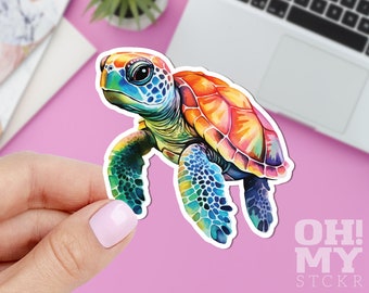 Baby Turtle Sticker, Animal Sticker, Save Our Seas Sticker, Ocean Sticker, Macbook Sticker, IPad Sticker, Laptop Sticker