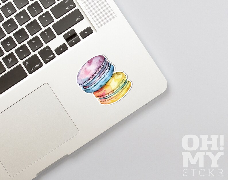 Macaroons Sticker, Food Sticker, Desert Sticker, Watercolor Sticker ...