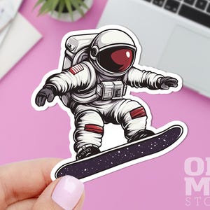 Astronaut Sticker, Snowboard Sticker, Spaceman Sticker, Space Sticker, Macbook Sticker, IPad Sticker, Laptop Sticker