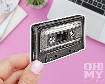 Retro Tape Sticker: Laptop Decal