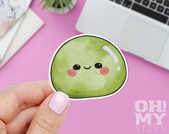 Kawaii Mochi Sticker: Water-Resistant Vinyl Laptop Decal