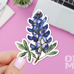 Bluebonnet Flower Sticker: Texas Laptop Decal