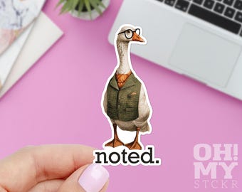 Noted Goose Sticker: Meme Decal