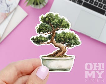 Bonsai Tree Sticker: Japanese Laptop Decal