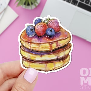 Pancakes Vinyl Sticker: Foodie Laptop Decal
