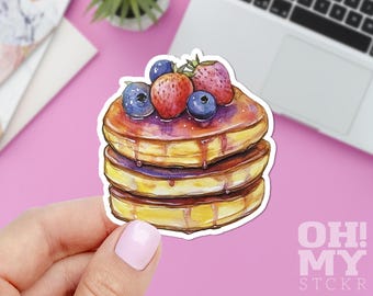 Pancakes Vinyl Sticker: Foodie Laptop Decal